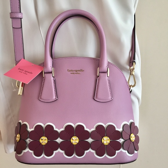 kate spade Handbags - Kate Spade Orchid Clover Leather Md Dome Satchel,Brand New with Tag